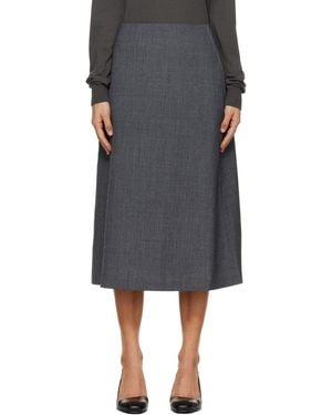 Tonywack Wool Midi Skirt - Black