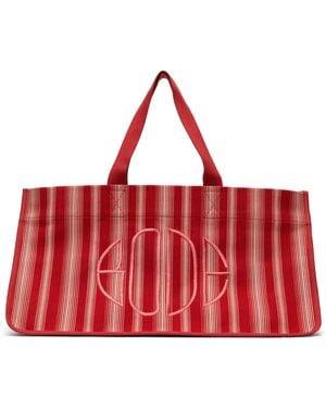 Bode Off- Parasol Stripe Tote - Red