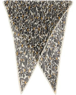 Burberry Off- Daisy Silk Scarf - Black
