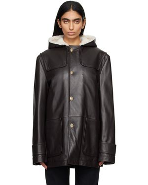 Wales Bonner Thought Leather Jacket - Black
