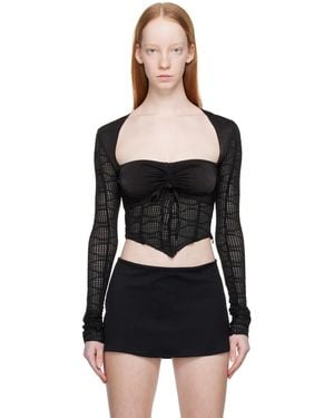 GUIZIO Archangel Swirl Long Sleeve T-Shirt - Black