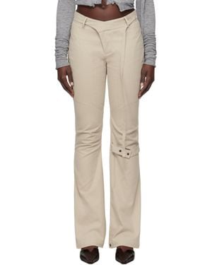 OTTOLINGER Deconstructed Flared Chino Trousers - Natural