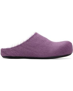 Marni Fussbett Sabot Slip-On Loafers - Purple
