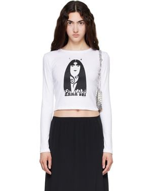 Anna Sui Devil Long Sleeve T-Shirt - White