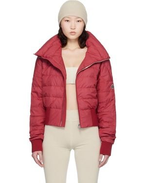 Rick Owens Moncler + Cropped Down Jacket - Red