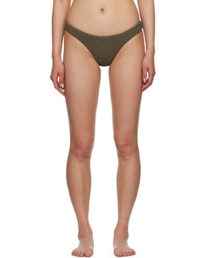 Nanushka Khaki Manou Bikini Top - Black