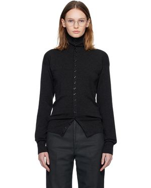 Lemaire Buttoned Fitted Cardigan - Black