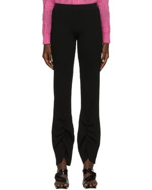 Marco Rambaldi Viscose Rib Knit Trousers - Black