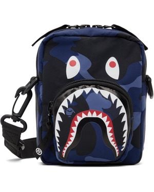 A Bathing Ape Colour Camo Shark Mini Pouch - Blue