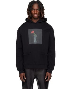 Ernest W. Baker Rose Print Hoodie - Black