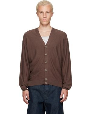 Lemaire Relaxed Twisted Cardigan - Brown
