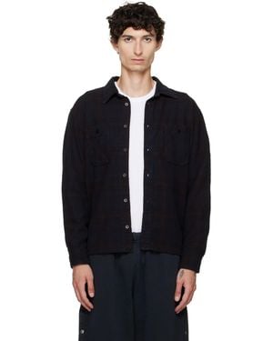 Les Tien Flannel Classic Button Up Shirt - Black