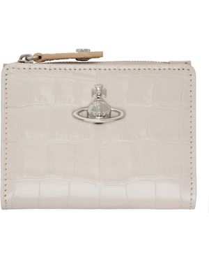 Vivienne Westwood Off- Slim Flap Card Holder - White