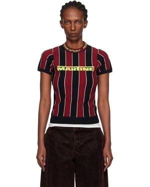 Martine Rose Logo Tight T-Shirt - Red