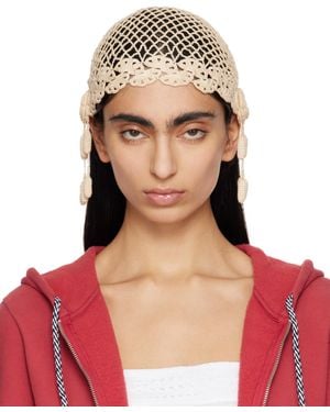 Bode Blossom Crochet Beanie - Red