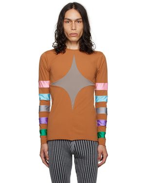 Andrej Gronau Ssense限定 ブラウン 長袖Tシャツ - オレンジ