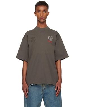 NAMESAKE Oversized Graphic Stone Buddha T-Shirt - Brown