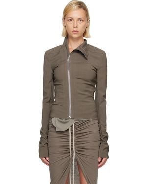 Rick Owens Blouson Gary Gris - Marron