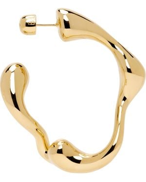 Maria Black Splash Hoop Large Right Single Earring - Metallic