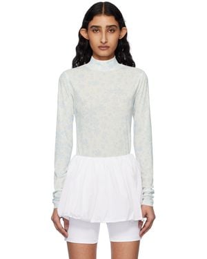 Kijun Off- Flower Jersey Turtleneck - Multicolor
