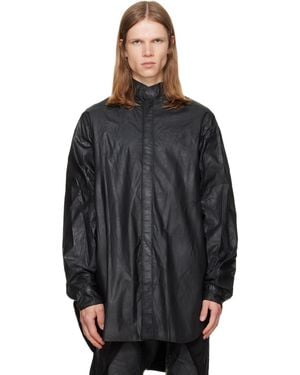 Julius Coated Big Shirt - Black