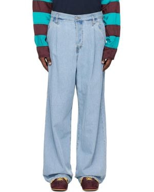 Dries Van Noten Pleated Jeans - Blue