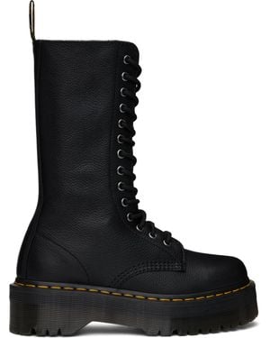 Dr. Martens 1B99 Pisa Leather Mid Calf Lace Up Boots - Black