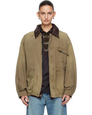 Ssstein Sulfur Dyed Oxford Vintage Jacket - Brown