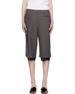 OPEN YY Wrap Over Shorts - Black