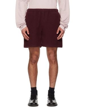 Rier Ssense Exclusive Fleece Shorts - Red