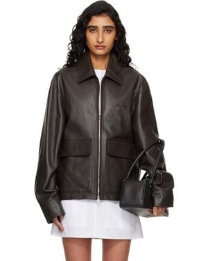 Courreges 2-Pocket Leather Jacket - Black