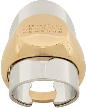 MM6 by Maison Margiela Vitrine Signet Ring - Metallic