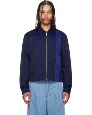 Palm Angels ネイビー Suit トラックジャケット - ブルー