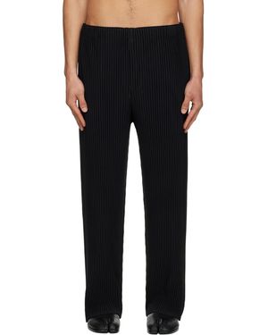 Homme Plissé Issey Miyake Colour Pleats Trousers - Black