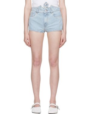 Coperni Disney Crown Denim Shorts - Blue