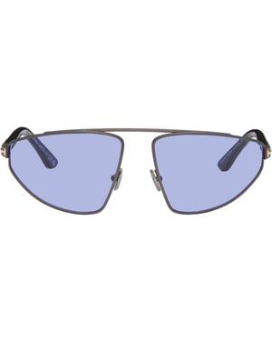 Tom Ford Gunmetal Parker Sunglasses - Blue