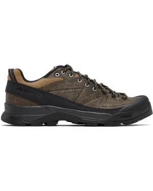 Salomon X-Alp Low Distressed Leather Trainers - Black