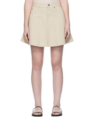 Nanushka Neah Denim Miniskirt - Natural