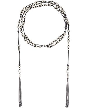 Ann Demeulemeester Elida X-Long Cord Necklace - Black