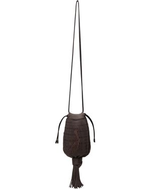 Lemaire Pochette Octopus Brune Édition Filt - Noir