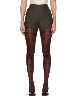 Vivienne Westwood Khaki Elle Button Shorts - Black