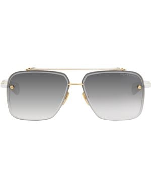 Dita Eyewear ホワイト＆ゴールド Mach-Six サングラス - ブラック
