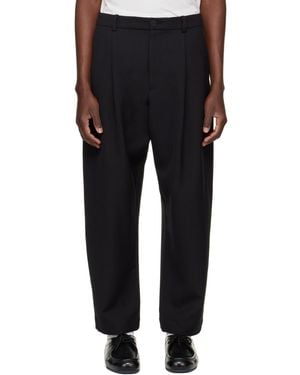 Studio Nicholson Tuck Pleated Trousers - Black