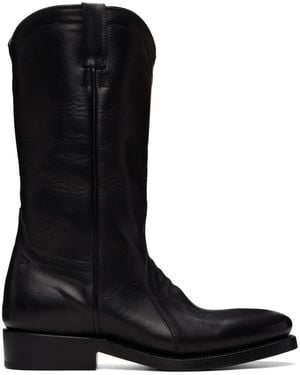 Jil Sander Bottes Noires En Cuir