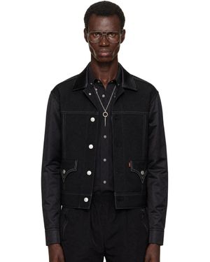 Junya Watanabe Blouson Noir À Panneaux Édition Levi's