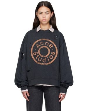Acne Studios Printed Logo Sweatshirt - Black