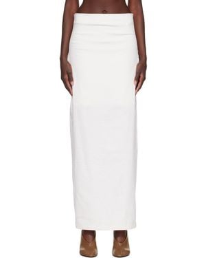 Issey Miyake Off- Allow Maxi Skirt - White