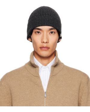 Thom Browne Cashmere 4-Bar Cuff Beanie - Brown