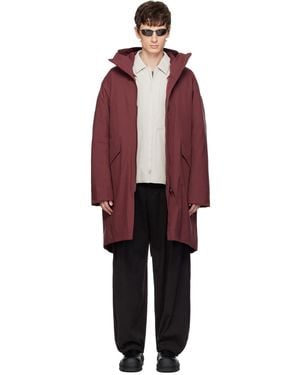Veilance Burgundy Monitor Down Coat - Red