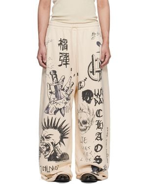 Lu'u Dan Off- Raw-Cut Bontan Joggers - Natural